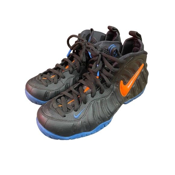 Air Foamposite PRO Men's Size 8 Black/Total Orange-Battle Blue 624041-010 - Picture 1 of 6